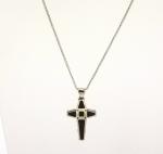 St Paul's Angular Cross Pendant with Sterling Silver Chain